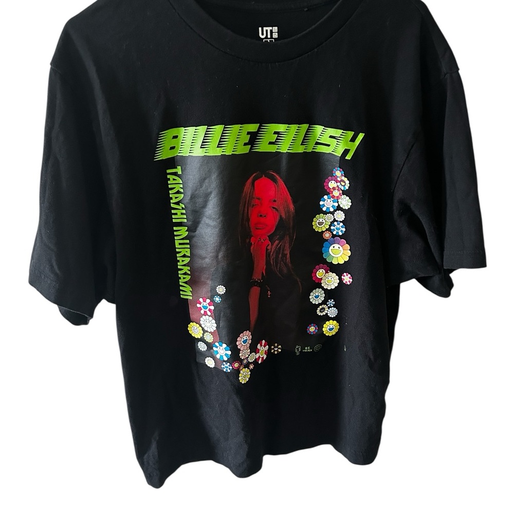 Black and Red Short Sleeve Graphic Tee